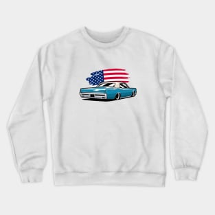 Blue Continental 1965 American Flag Crewneck Sweatshirt